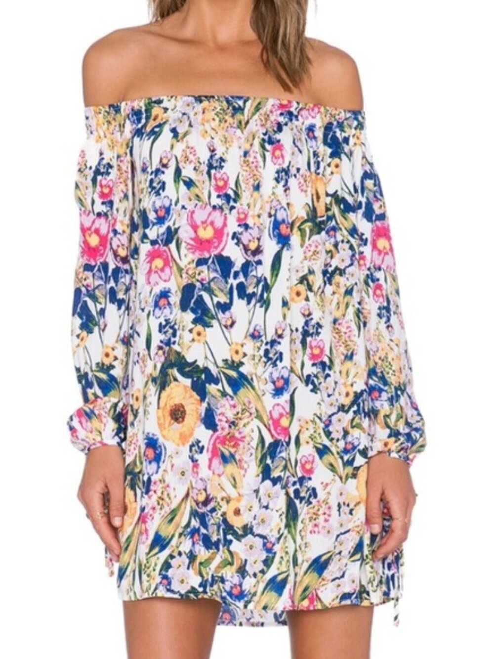 **Moving Sale** MINKPINK NWT Off the Shoulder Floral Dress Sz M